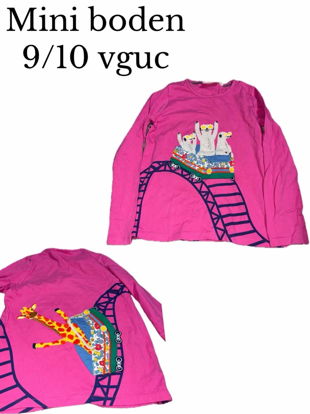 Mini boden 9/10 roller coaster shirt